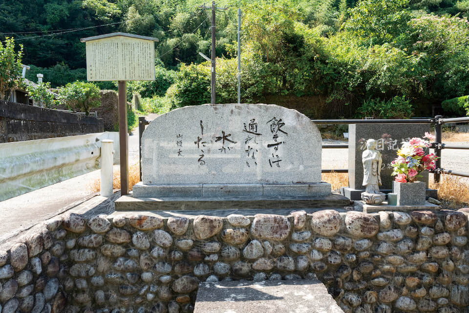 飲まずには通れない水がしたゝる